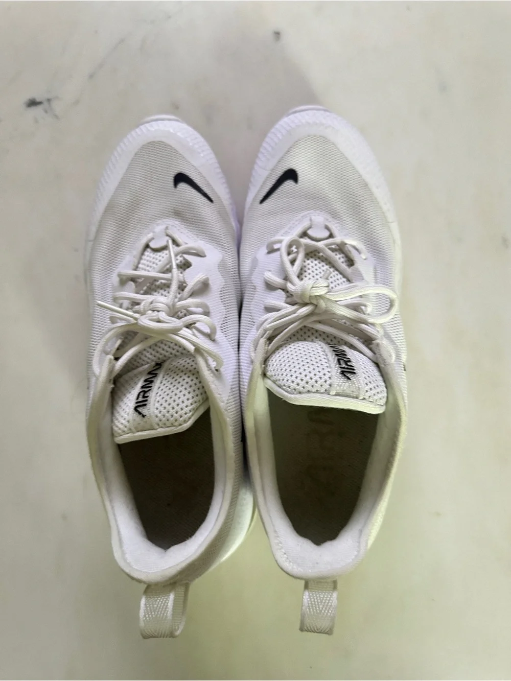 Nike Women’s White Air Max Low-Top Sneakers with Black Swoosh